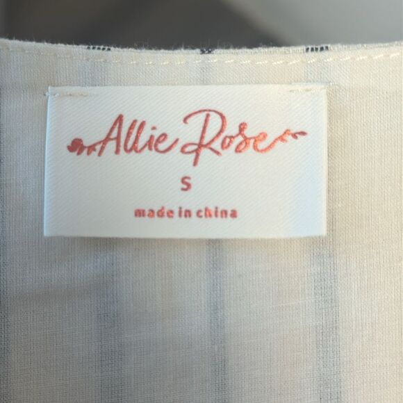 New Allie Rose Striped Linen Square Neck Tank Top S - Picture 4 of 4